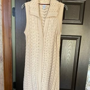 Zo Zo long sweater vest, peach color